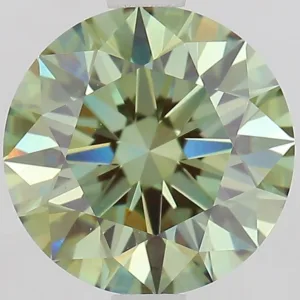 2.08 Carat Round Fancy Vivid Green VS1 Lab Diamond