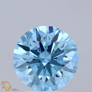 2.09 Carat Round Fancy Vivid Blue VS1 Lab Diamond