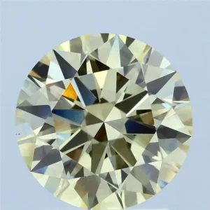 2.09 Carat Round Fancy Yellow VS1 Lab Diamond