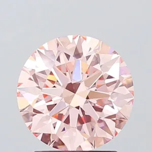 2.1 Carat Round Fancy Intense Pink VVS2 Lab Diamond