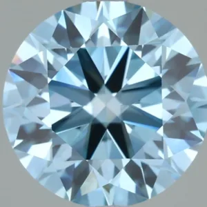 2.1 Carat Round Fancy Vivid Blue VVS2 Lab Diamond