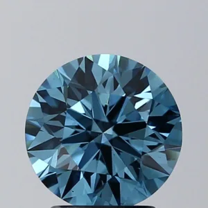 2.12 Carat Round Fancy Vivid Blue VS2 Lab Diamond