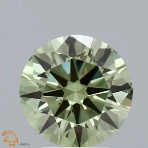 2.13 Carat Round Fancy Vivid Green VS2 Lab Diamond