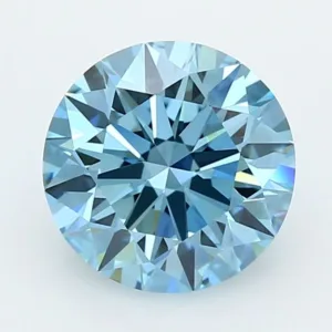 2.14 Carat Round Fancy Vivid Blue VVS2 Lab Diamond