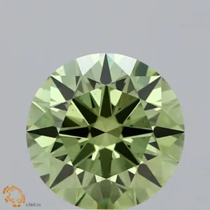 2.14 Carat Round Fancy Vivid Green VS2 Lab Diamond