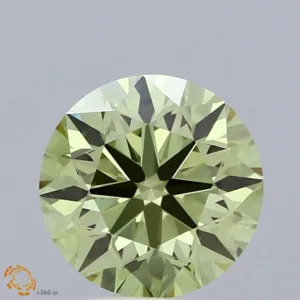 2.18 Carat Round Fancy Vivid Green VS1 Lab Diamond