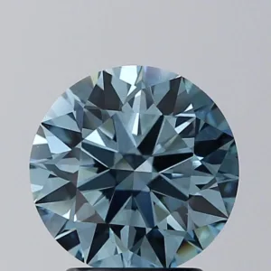 2.26 Carat Round Fancy Vivid Blue VS2 Lab Diamond