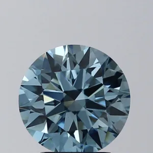 2.3 Carat Round Fancy Vivid Blue VS2 Lab Diamond