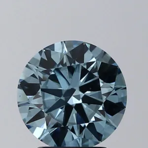 2.31 Carat Round Fancy Vivid Blue SI1 Lab Diamond