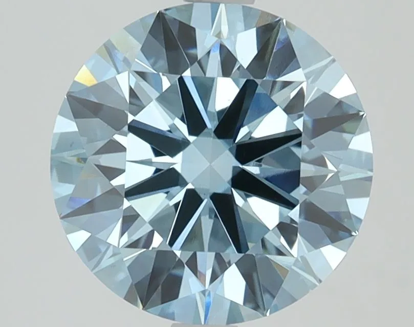 2.41 Carat Round Fancy Vivid Blue VVS2 Lab Diamond 1 2.41 Carat Round Fancy Vivid Blue VVS2 Lab Diamond