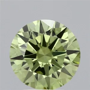 2.42 Carat Round Fancy Vivid Green VS2 Lab Diamond