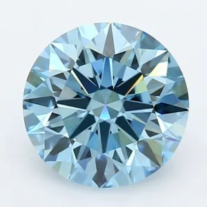 2.47 Carat Round Fancy Vivid Blue VVS2 Lab Diamond