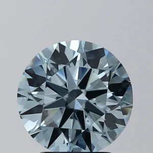 2.5 Carat Round Fancy Intense Blue VS2 Lab Diamond