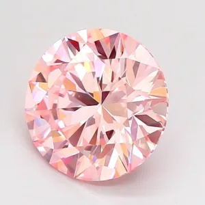 2.5 Carat Round Fancy Intense Pink VS1 Lab Diamond