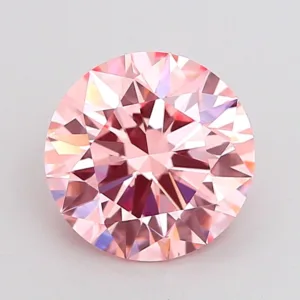 2.5 Carat Round Fancy Intense Pink VS1 Lab Diamond