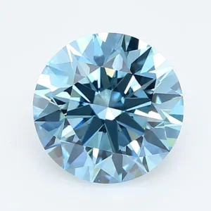 2.5 Carat Round Fancy Vivid Blue VVS2 Lab Diamond