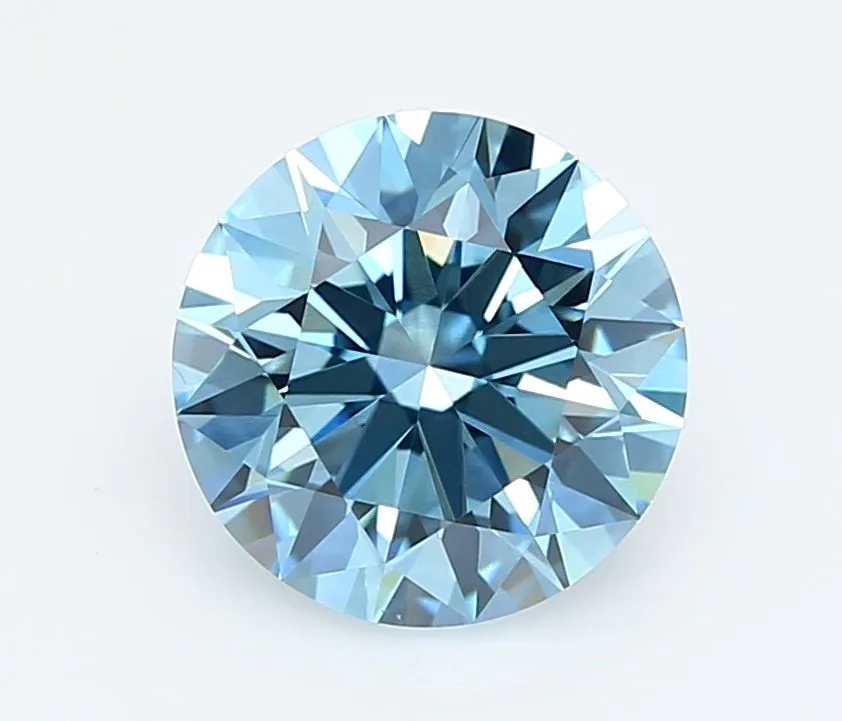 2.5 Carat Round Fancy Vivid Blue VVS2 Lab Diamond 1 2.5 Carat Round Fancy Vivid Blue VVS2 Lab Diamond