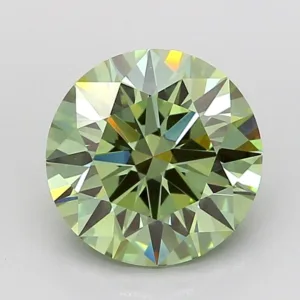 2.5 Carat Round Fancy Vivid Green VS1 Lab Diamond