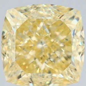2.51 Carat Cushion Brilliant Fancy Yellow VS1 Natural Diamond