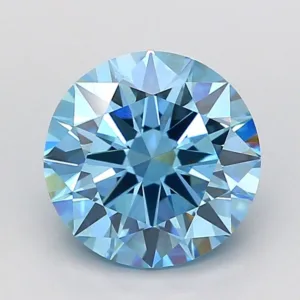 2.51 Carat Round Fancy Vivid Blue VS1 Lab Diamond