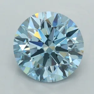 2.54 Carat Round Fancy Vivid Blue VS1 Lab Diamond