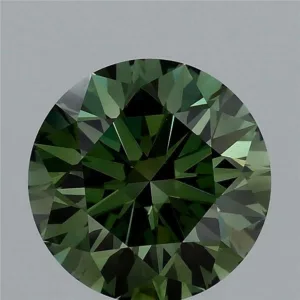 2.54 Carat Round Fancy Vivid Green VS1 Lab Diamond