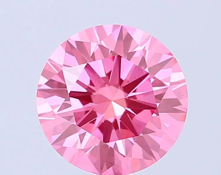 2.54 Carat Round Fancy Vivid Pink VS1 Lab Diamond 1 2.54 Carat Round Fancy Vivid Pink VS1 Lab Diamond
