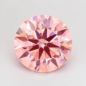 2.54 Carat Round Fancy Vivid Pink VVS2 Lab Diamond