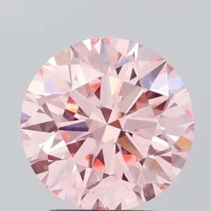 2.56 Carat Round Fancy Vivid Pink VVS2 Lab Diamond