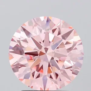 2.57 Carat Round Fancy Vivid Pink VVS2 Lab Diamond