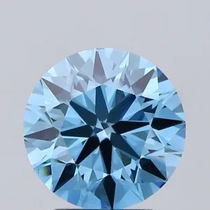 2.69 Carat Round Fancy Vivid Blue VS1 Lab Diamond