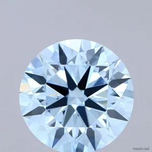 2.72 Carat Round Fancy Vivid Blue VVS2 Lab Diamond