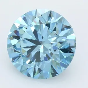 2.91 Carat Round Fancy Vivid Blue VVS2 Lab Diamond