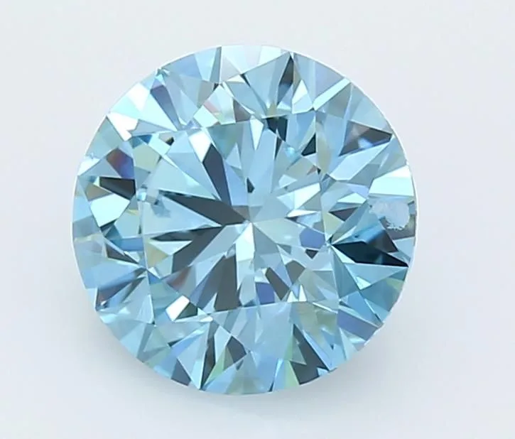 2.91 Carat Round Fancy Vivid Blue VVS2 Lab Diamond 1 2.91 Carat Round Fancy Vivid Blue VVS2 Lab Diamond