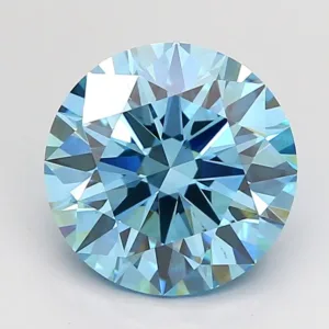 3 Carat Round Fancy Vivid Blue VS2 Lab Diamond