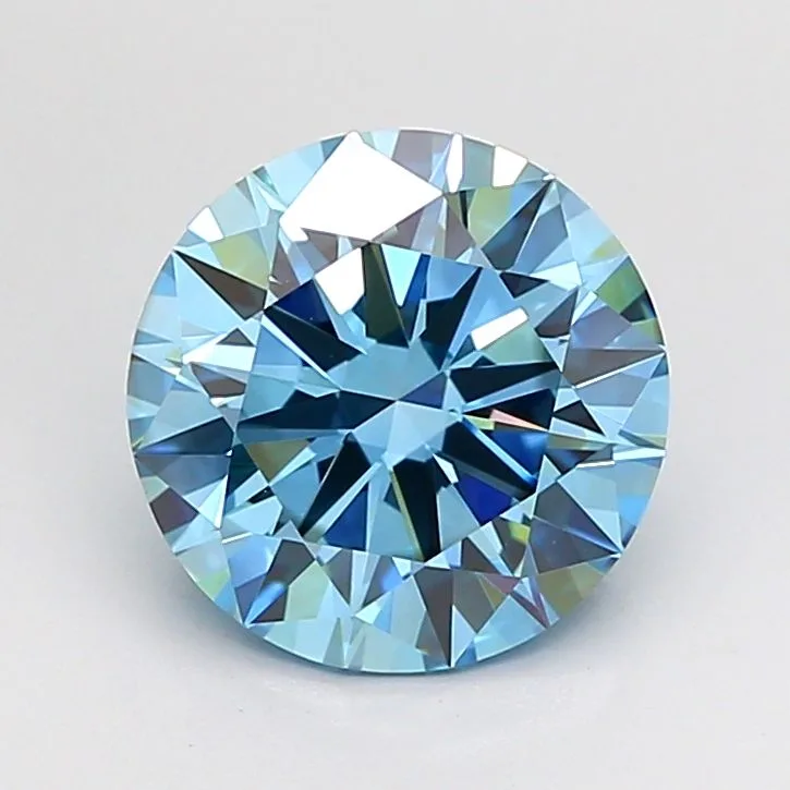 3 Carat Round Fancy Vivid Blue VVS2 Lab Diamond 1 3 Carat Round Fancy Vivid Blue VVS2 Lab Diamond