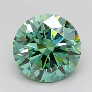 3 Carat Round Fancy Vivid Green VS2 Lab Diamond