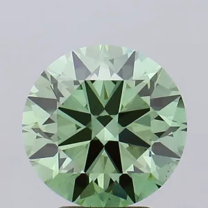 3 Carat Round Fancy Vivid Green VS2 Lab Diamond