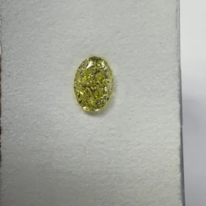 3.01 Carat Oval Fancy Intense Yellow VS2 Natural Diamond