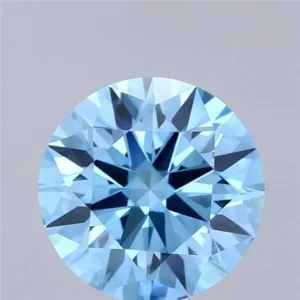 3.01 Carat Round Fancy Vivid Blue VS1 Lab Diamond