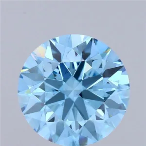 3.01 Carat Round Fancy Vivid Blue VS2 Lab Diamond