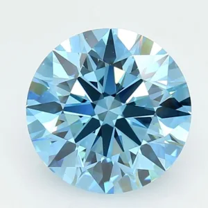 3.01 Carat Round Fancy Vivid Blue VVS2 Lab Diamond