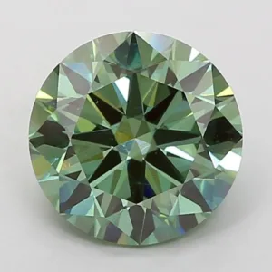 3.01 Carat Round Fancy Vivid Green VS1 Lab Diamond