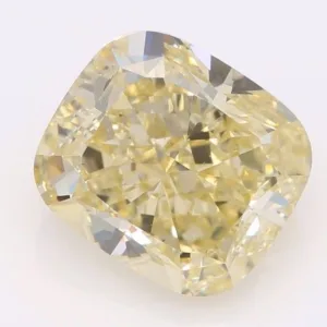 3.02 Carat Cushion Brilliant Fancy Light Yellow SI1 Natural Diamond