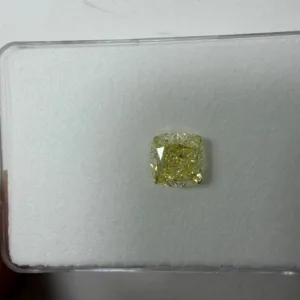 3.02 Carat Cushion Brilliant Fancy Light Yellow VS2 Natural Diamond