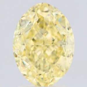 3.02 Carat Oval Fancy Yellow VVS2 Natural Diamond