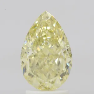 3.02 Carat Pear Fancy Yellow VS2 Natural Diamond