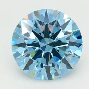 3.02 Carat Round Fancy Vivid Blue VS1 Lab Diamond