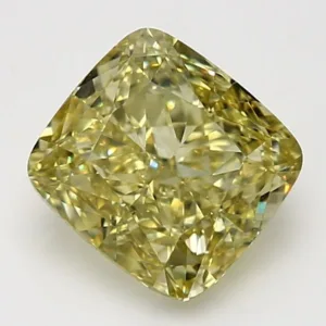 3.03 Carat Cushion Brilliant Fancy Deep Yellow VVS2 Natural Diamond