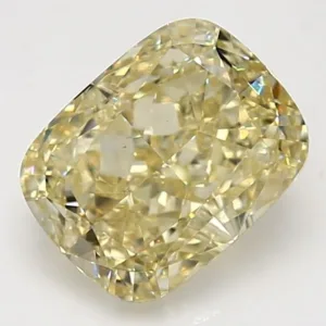 3.03 Carat Cushion Modified Fancy Yellow VS2 Natural Diamond